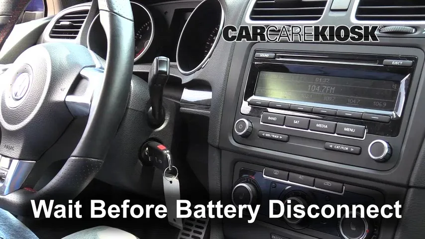 2012 Volkswagen GTI 2.0L 4 Cyl. Turbo Hatchback (2 Door) Battery Replace